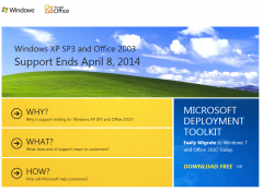 微软2年后停止更新Windows XP及Office 2003