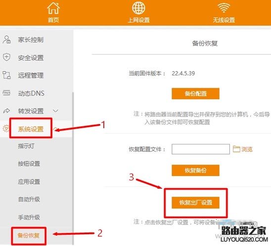 斐讯k2路由器怎么恢复出厂设置(重置)？